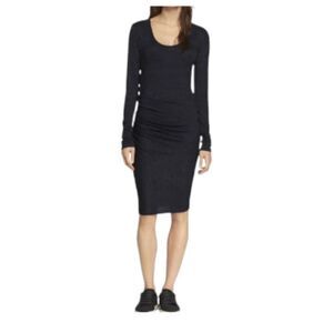 Rag & Bone Twist Ruched Navy Long Sleeve Bodycon Dress Size XS
